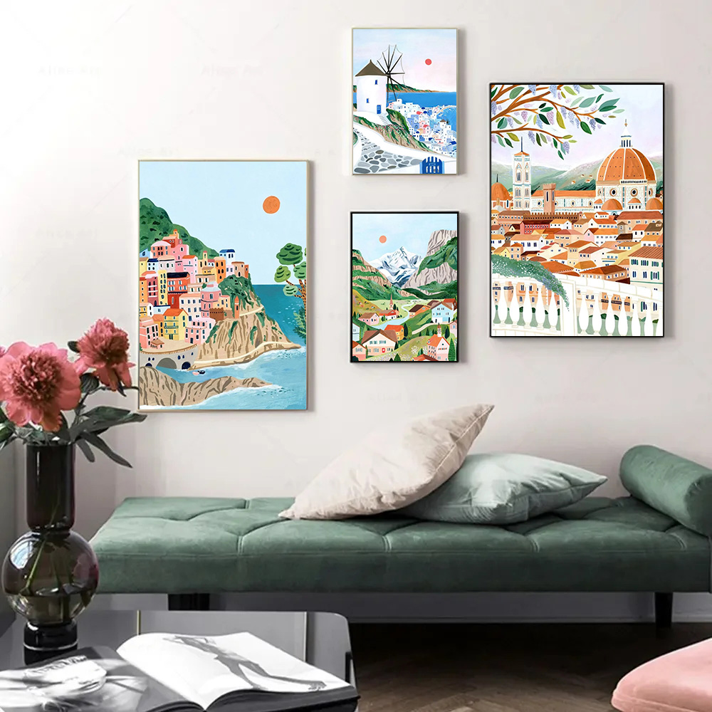 World Travel City Poster Lands - đánh giá và giá Resin Art World