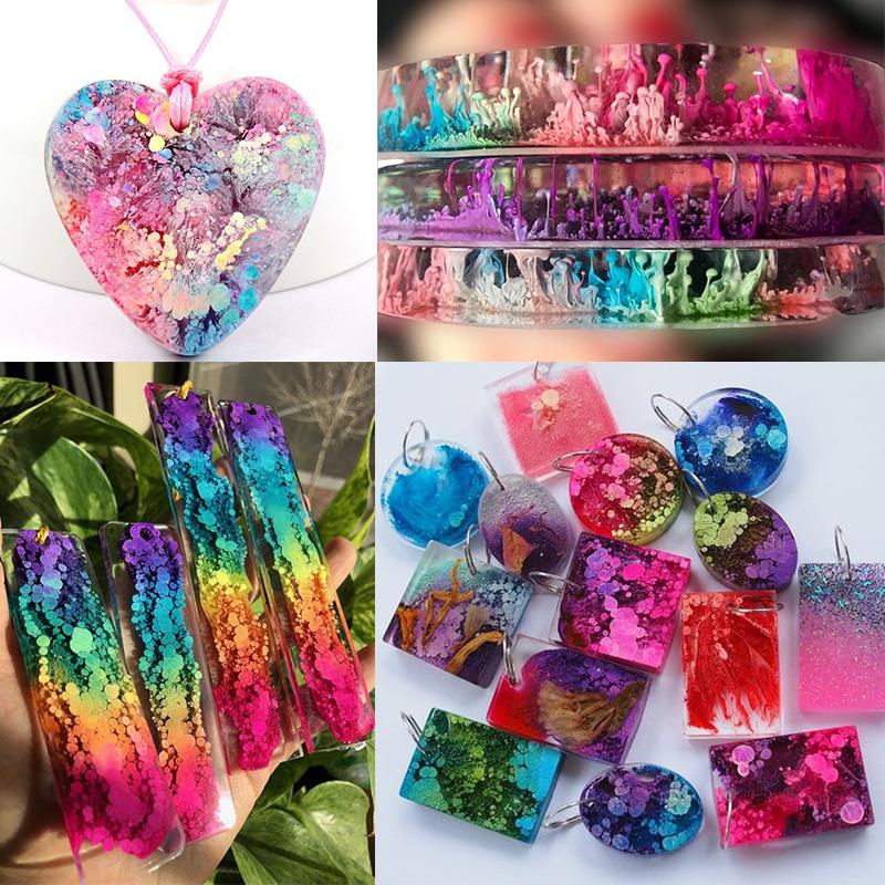 24 Màu 10Ml Nghệ Thuật Mực Rượ - đánh giá và giá Resin Pigment Alcohol Ink