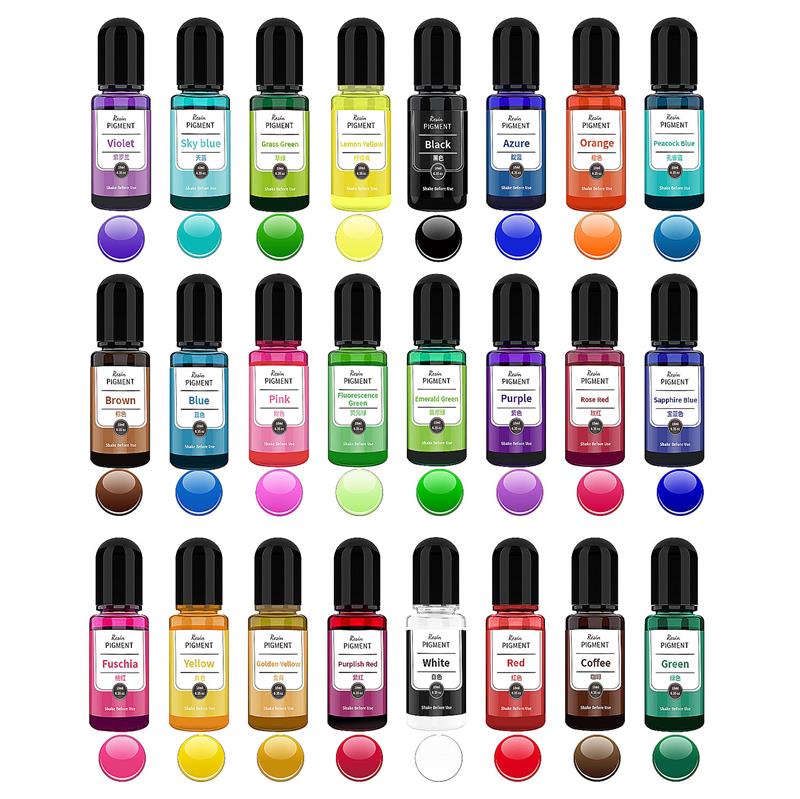 24 Color 10ml/Bottle Epoxy Res - đánh giá và giá Resin Pigment Alcohol Ink