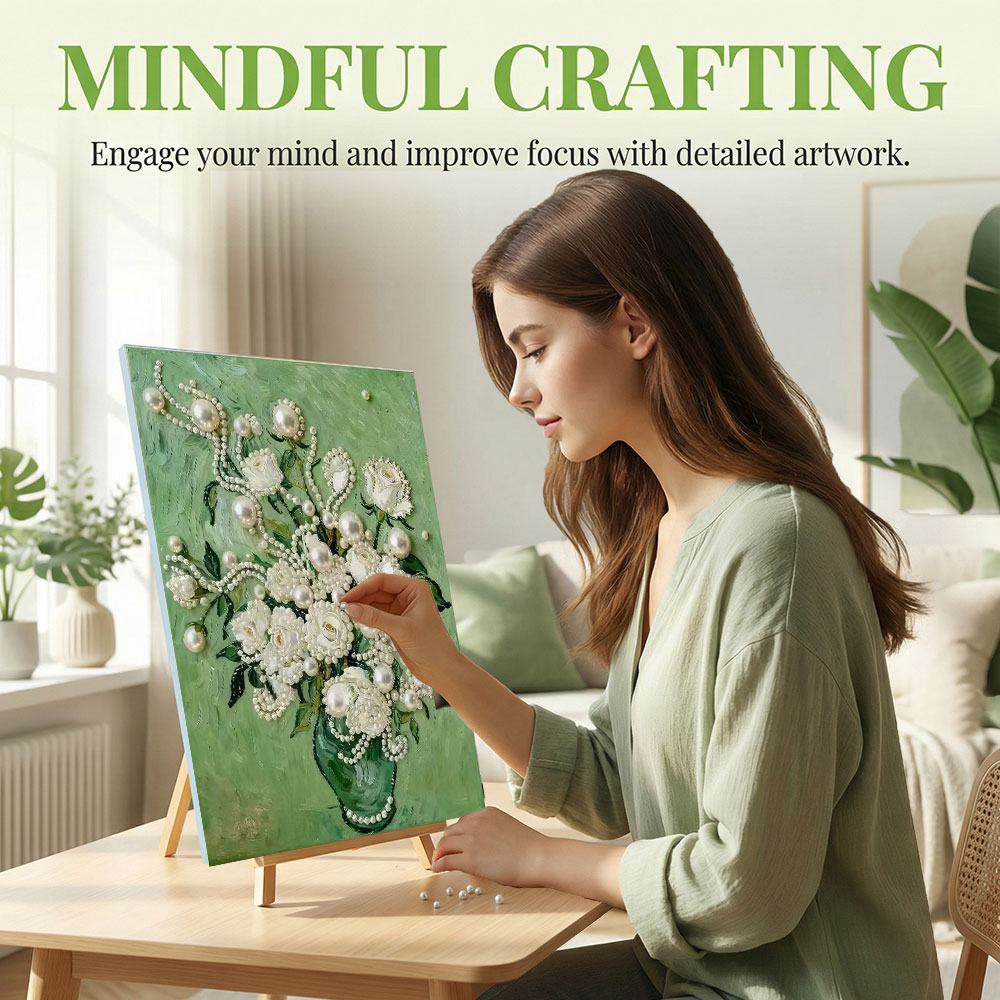 Huacan DIY Pearl Art Painting  - đánh giá và giá Resin Art Rose